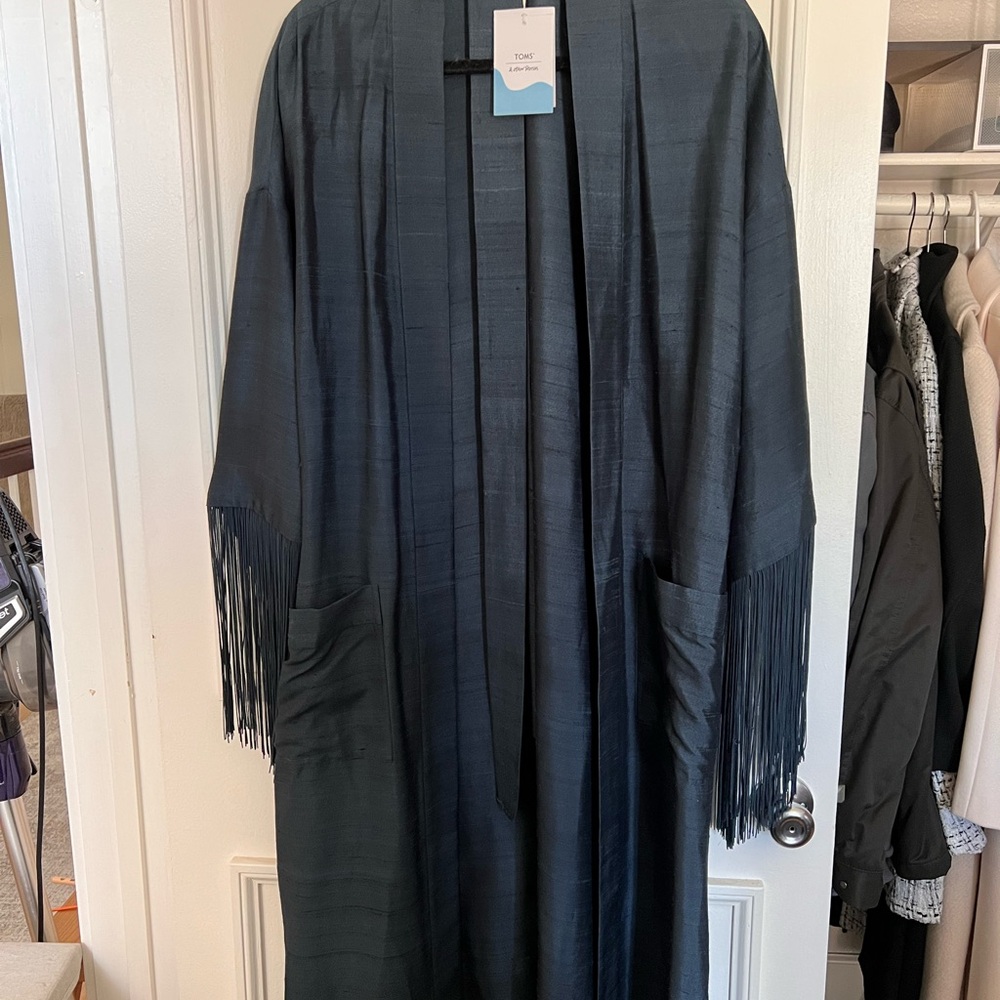 & other stores/ Toms Dark Blue Fringe kimono